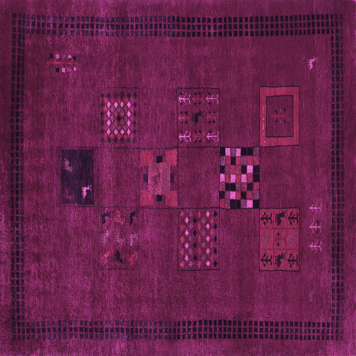 Square Persian Purple Traditional Rug, tr1057pur