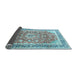 Sideview of Medallion Light Blue Traditional Rug, tr1058lblu