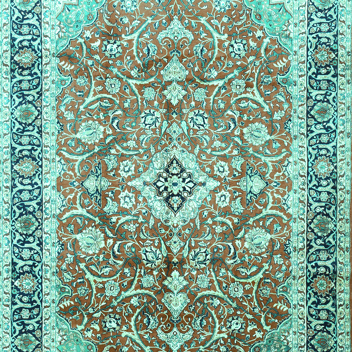 Medallion Turquoise Traditional Rug, tr1058turq