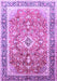 Machine Washable Medallion Purple Traditional Area Rugs, wshtr1058pur