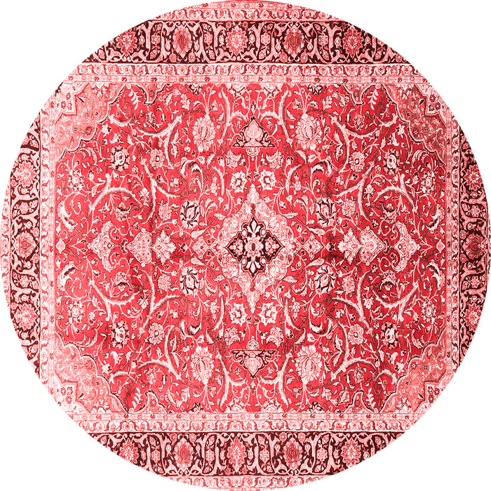 Medallion Red Traditional Rug, tr1058red