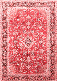 Medallion Red Traditional Rug, tr1058red