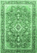 Medallion Emerald Green Traditional Rug, tr1058emgrn