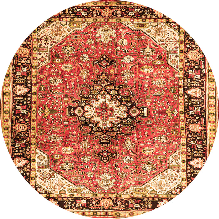 Machine Washable Persian Orange Traditional Area Rugs, wshtr1059org