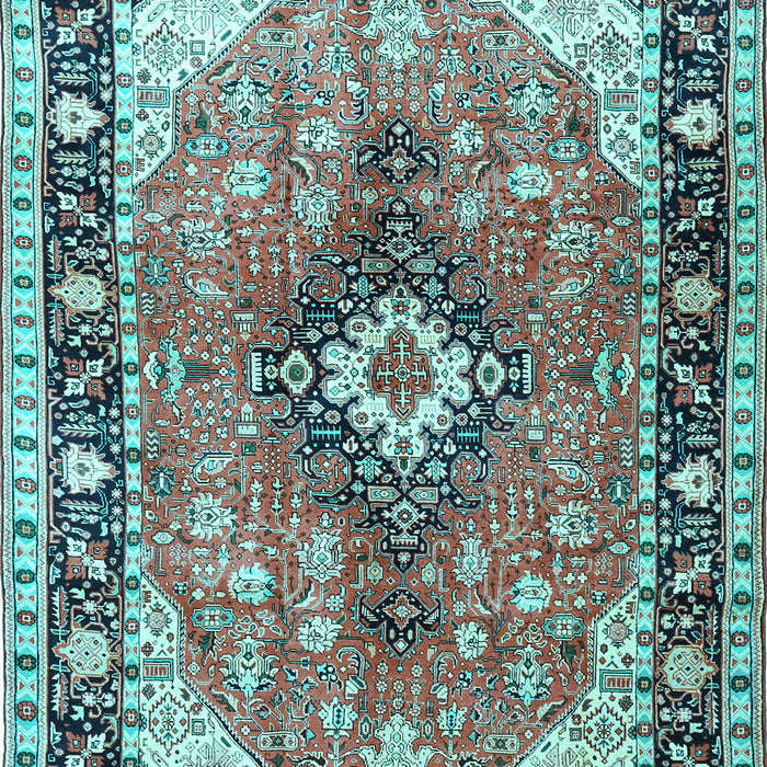 Machine Washable Persian Light Blue Traditional Rug, wshtr1059lblu