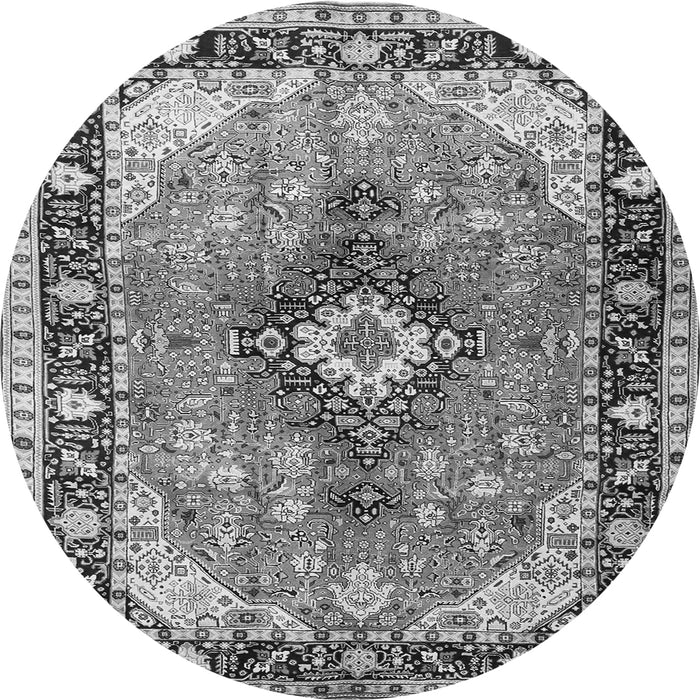 Machine Washable Persian Gray Traditional Rug, wshtr1059gry