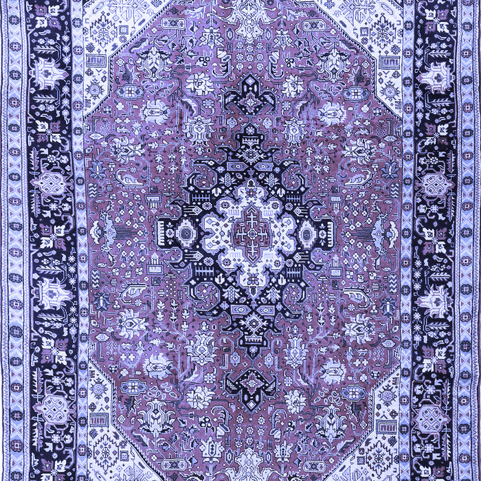 Machine Washable Persian Blue Traditional Rug, wshtr1059blu