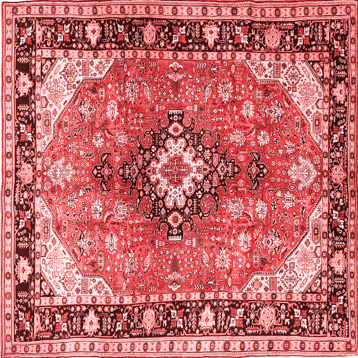 Machine Washable Persian Red Traditional Rug, wshtr1059red