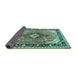 Sideview of Persian Turquoise Traditional Rug, tr1059turq