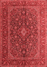 Medallion Red Traditional Rug, tr105red