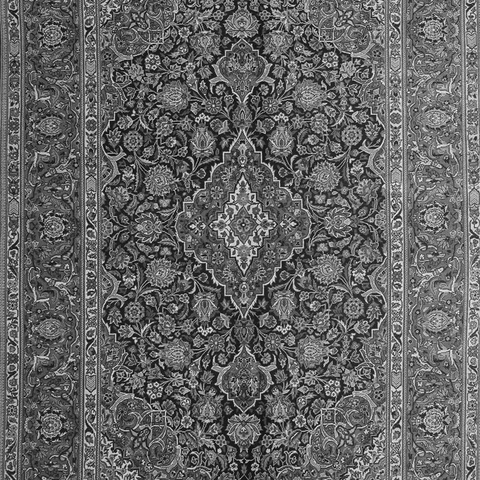 Serging Thickness of Machine Washable Medallion Gray Traditional Rug, wshtr105gry