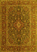 Medallion Yellow Traditional Rug, tr105yw