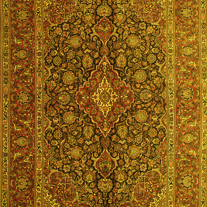 Medallion Yellow Traditional Rug, tr105yw