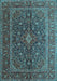 Medallion Light Blue Traditional Rug, tr105lblu