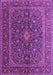 Machine Washable Medallion Purple Traditional Area Rugs, wshtr105pur