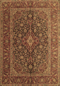 Medallion Brown Traditional Rug, tr105brn