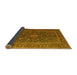 Sideview of Medallion Yellow Traditional Rug, tr105yw