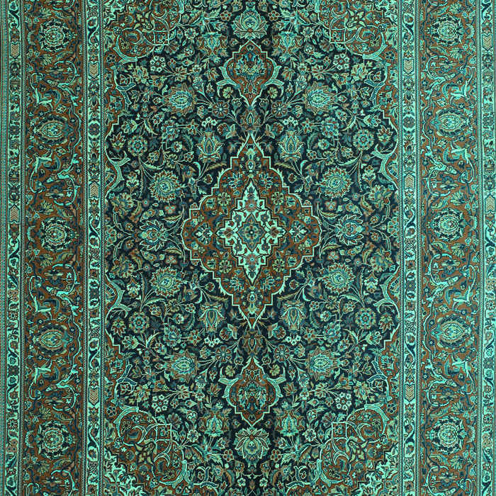 Medallion Turquoise Traditional Rug, tr105turq