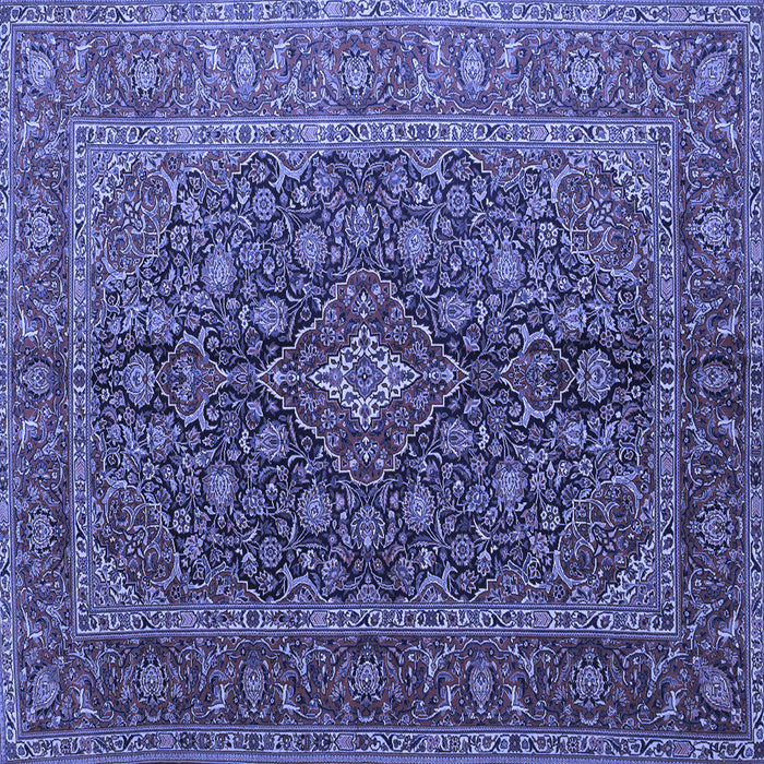 Square Medallion Blue Traditional Rug, tr105blu