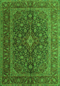 Medallion Green Traditional Rug, tr105grn