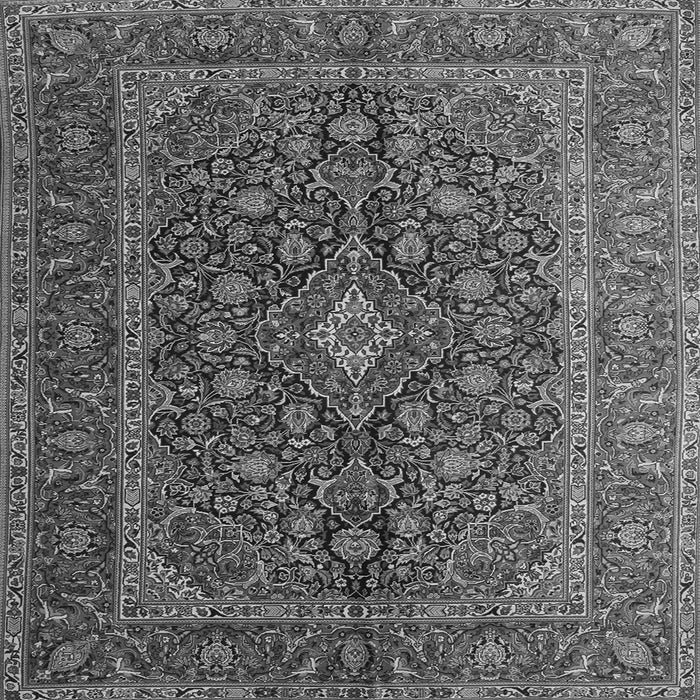 Serging Thickness of Medallion Gray Traditional Rug, tr105gry