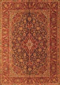 Medallion Orange Traditional Rug, tr105org