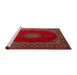 Sideview of Machine Washable Traditional Sienna Brown Rug, wshtr106