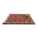 Sideview of Machine Washable Traditional Tomato Red Rug, wshtr1060