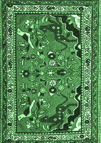 Persian Emerald Green Traditional Rug, tr1060emgrn