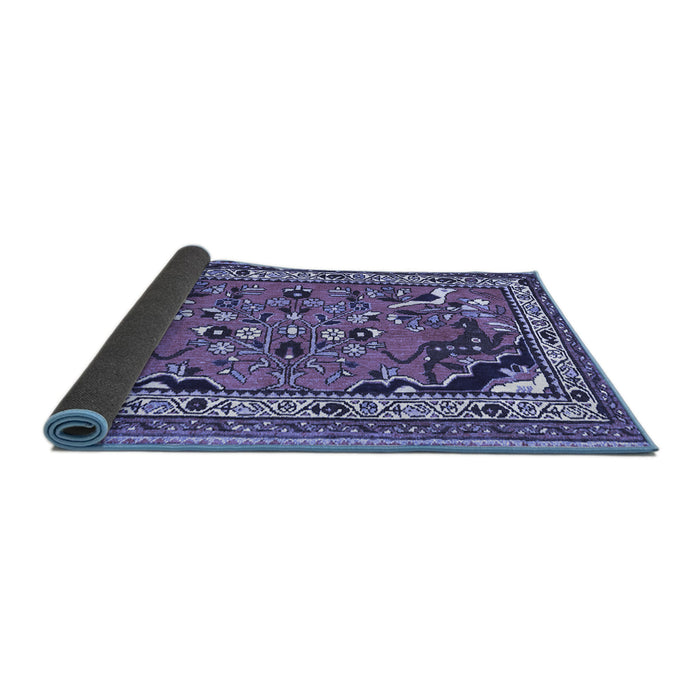 Sideview of Persian Blue Traditional Rug, tr1060blu