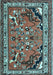 Machine Washable Persian Light Blue Traditional Rug, wshtr1060lblu