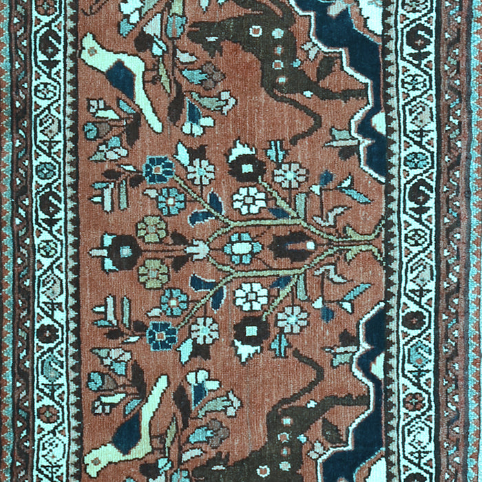 Machine Washable Persian Light Blue Traditional Rug, wshtr1060lblu