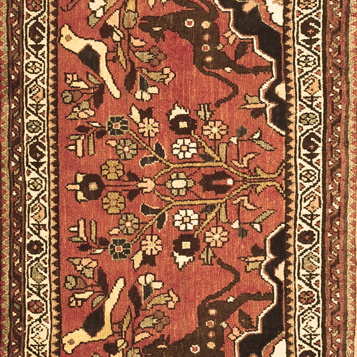 Machine Washable Persian Brown Traditional Rug, wshtr1060brn