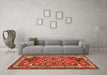 Machine Washable Persian Orange Traditional Area Rugs in a Living Room, wshtr1060org