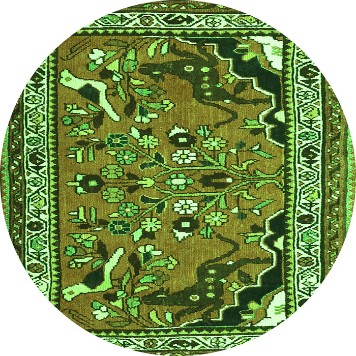Machine Washable Persian Green Traditional Area Rugs, wshtr1060grn