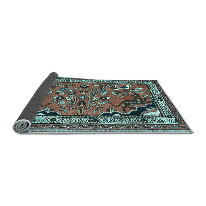 Sideview of Persian Light Blue Traditional Rug, tr1060lblu