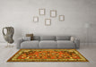 Machine Washable Persian Yellow Traditional Rug in a Living Room, wshtr1060yw