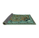 Sideview of Persian Turquoise Traditional Rug, tr1060turq