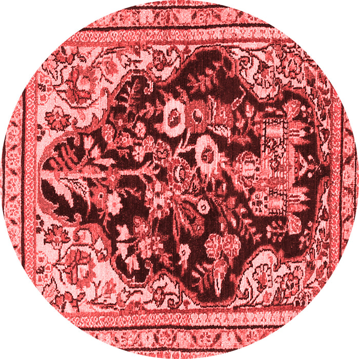 Machine Washable Persian Red Traditional Rug, wshtr1061red