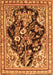 Serging Thickness of Machine Washable Persian Orange Traditional Area Rugs, wshtr1061org