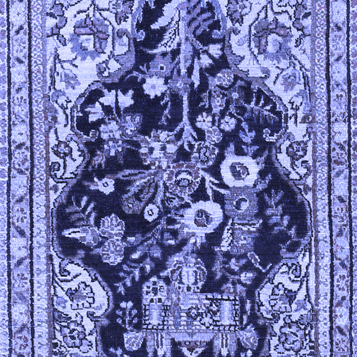 Machine Washable Persian Blue Traditional Rug, wshtr1061blu