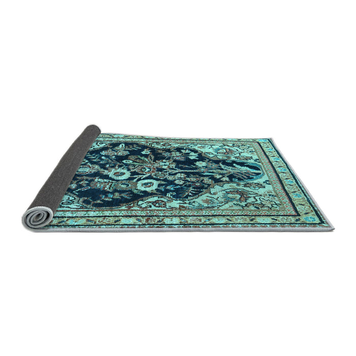 Sideview of Persian Light Blue Traditional Rug, tr1061lblu