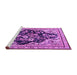 Sideview of Machine Washable Persian Purple Traditional Area Rugs, wshtr1061pur