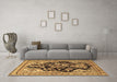 Machine Washable Persian Brown Traditional Rug in a Living Room,, wshtr1061brn