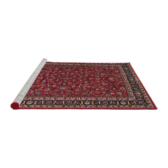 Sideview of Machine Washable Traditional Dark Almond Brown Rug, wshtr1062