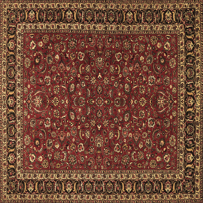 Square Persian Brown Traditional Rug, tr1062brn