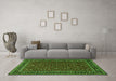 Machine Washable Persian Green Traditional Area Rugs in a Living Room,, wshtr1062grn