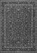 Serging Thickness of Machine Washable Persian Gray Traditional Rug, wshtr1062gry