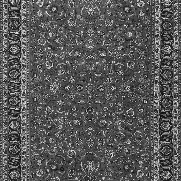 Serging Thickness of Machine Washable Persian Gray Traditional Rug, wshtr1062gry