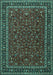 Machine Washable Persian Turquoise Traditional Area Rugs, wshtr1062turq